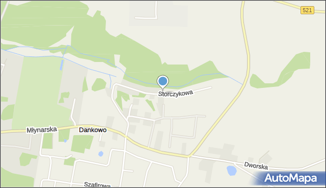 Dankowo, Storczykowa, mapa Dankowo