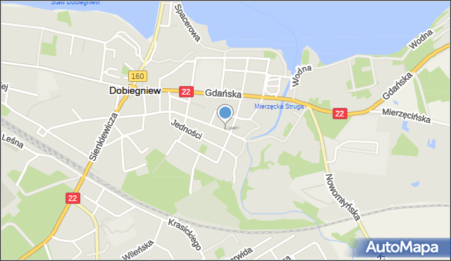 Dobiegniew powiat strzelecko-drezdenecki, Staszica Stanisława, mapa Dobiegniew powiat strzelecko-drezdenecki