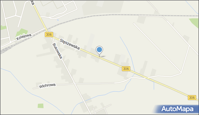 Dobieżyn, Stęszewska, mapa Dobieżyn