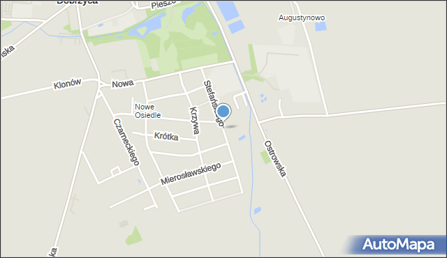 Dobrzyca powiat pleszewski, Stefańskiego Walentego, mapa Dobrzyca powiat pleszewski