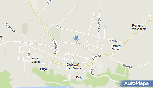 Dobrzyń nad Wisłą, Stodólna, mapa Dobrzyń nad Wisłą
