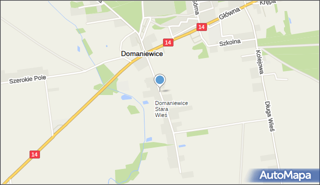 Domaniewice powiat łowicki, Stara Wieś, mapa Domaniewice powiat łowicki