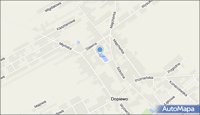 Dopiewo, Strażacka, mapa Dopiewo