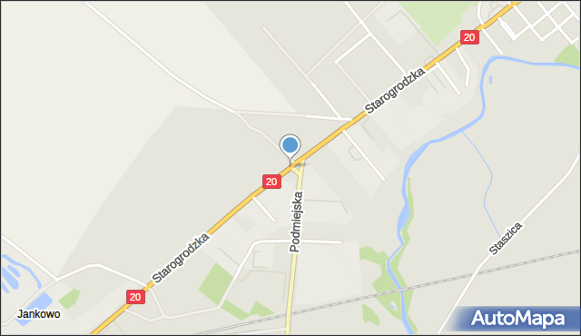 Drawsko Pomorskie, Starogrodzka, mapa Drawsko Pomorskie