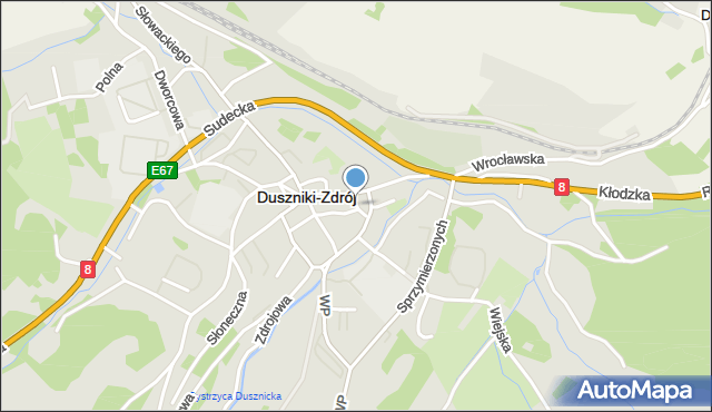 Duszniki-Zdrój, Stroma, mapa Duszniki-Zdrój