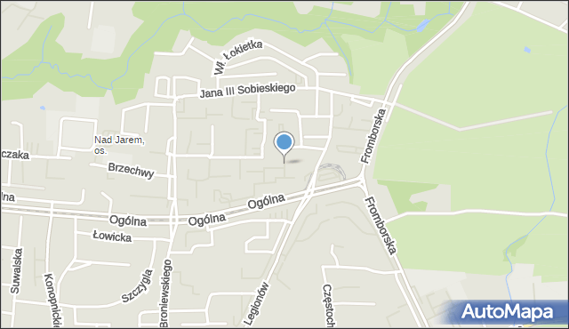 Elbląg, Stanisława Leszczyńskiego, mapa Elbląga