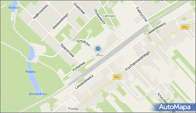 Garbatka-Letnisko, Stacja PKP, mapa Garbatka-Letnisko