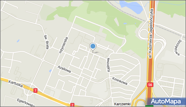 Gdańsk, Storczykowa, mapa Gdańska