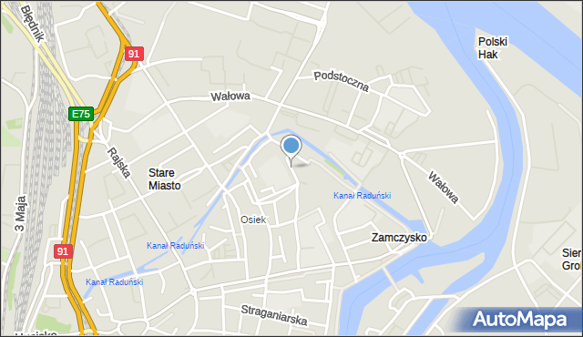 Gdańsk, Stare Domki, mapa Gdańska