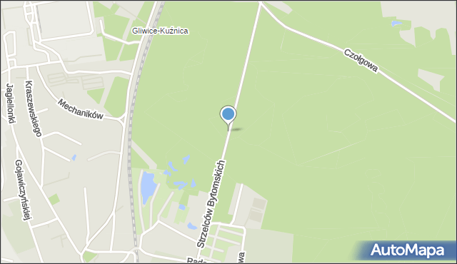 Gliwice, Strzelców Bytomskich, mapa Gliwic