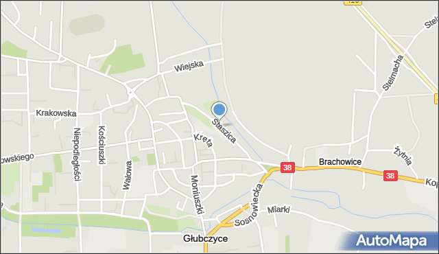 Głubczyce, Staszica Stanisława, mapa Głubczyce