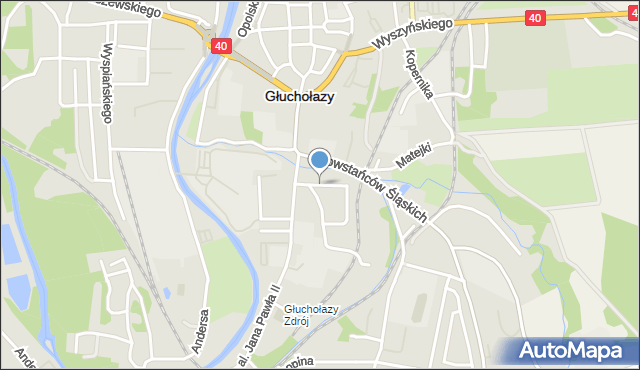 Głuchołazy, Strzelców Bytomskich, mapa Głuchołazy