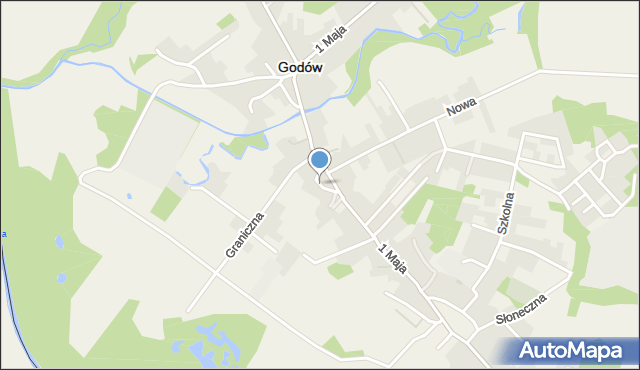 Godów powiat wodzisławski, Strażacka, mapa Godów powiat wodzisławski