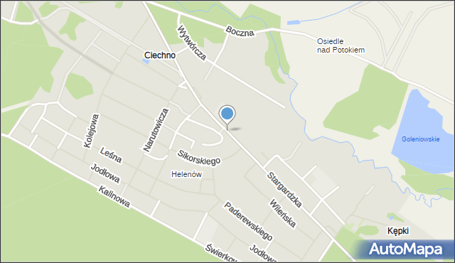 Goleniów, Stargardzka, mapa Goleniów