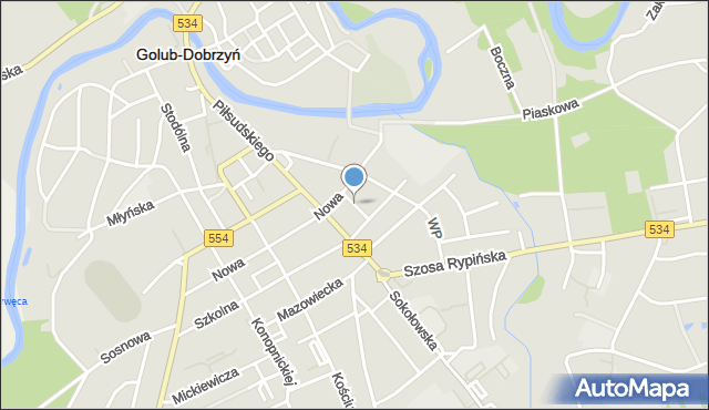 Golub-Dobrzyń, Stary Rynek, mapa Golub-Dobrzyń