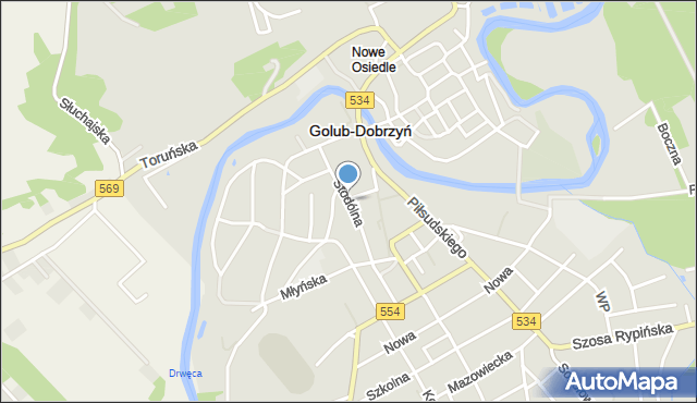 Golub-Dobrzyń, Stodólna, mapa Golub-Dobrzyń