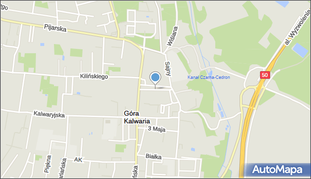 Góra Kalwaria, Strażacka, mapa Góra Kalwaria