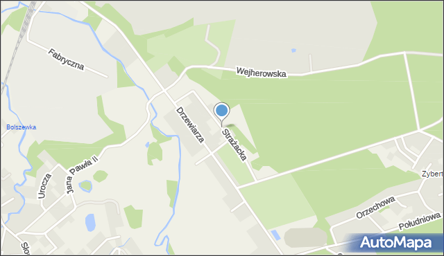 Gościcino, Strażacka, mapa Gościcino