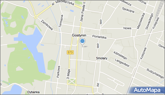 Gostynin, Stodólna, mapa Gostynin