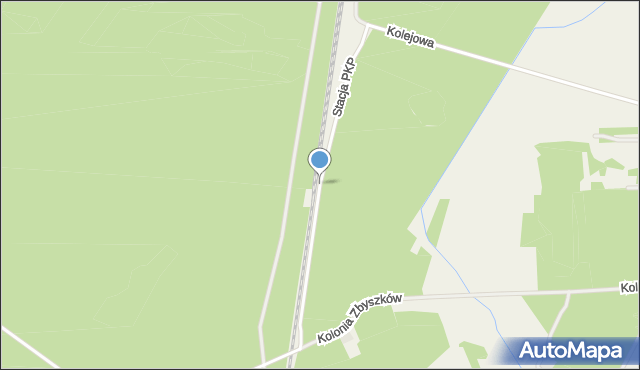 Grabów nad Pilicą, Stacja PKP, mapa Grabów nad Pilicą