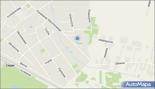 Halinów powiat miński, Starej Baśni, mapa Halinów powiat miński