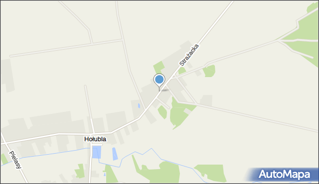 Hołubla gmina Paprotnia, Strażacka, mapa Hołubla gmina Paprotnia