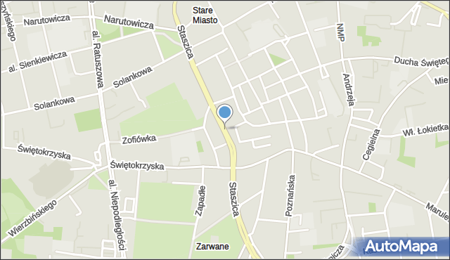 Inowrocław, Staszica Stanisława, mapa Inowrocławia