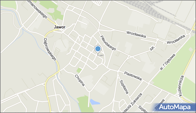 Jawor, Staromiejska, mapa Jawor