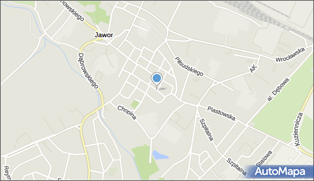 Jawor, Staszica Stanisława, mapa Jawor