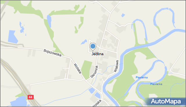 Jedlina gmina Bojszowy, Stawowa, mapa Jedlina gmina Bojszowy