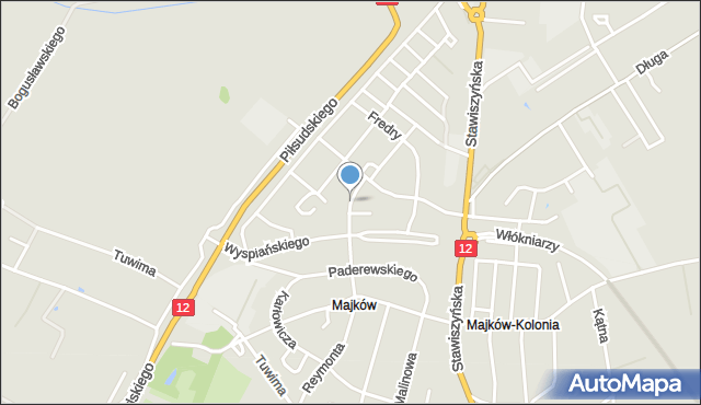 Kalisz, Staffa Leopolda, mapa Kalisza