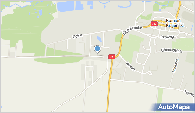 Kamień Krajeński, Strzelecka, mapa Kamień Krajeński