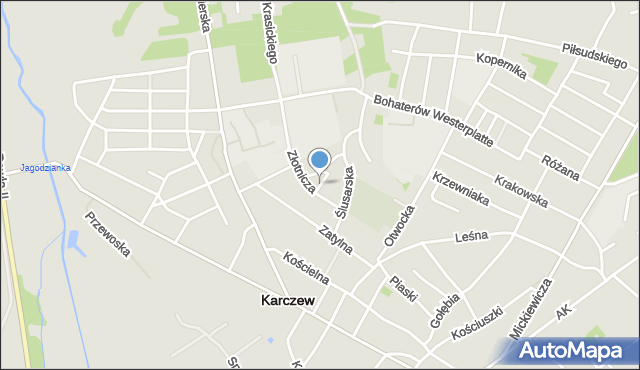 Karczew powiat otwocki, Stolarska, mapa Karczew powiat otwocki