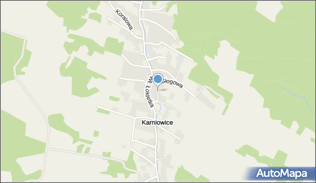 Karniowice gmina Trzebinia, Staffa Leopolda, mapa Karniowice gmina Trzebinia