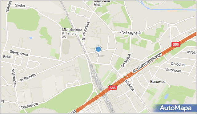 Katowice, Stacyjna, mapa Katowic