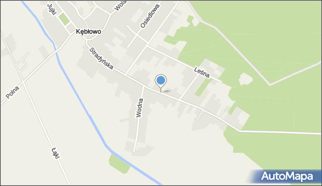 Kębłowo gmina Wolsztyn, Stradyńska, mapa Kębłowo gmina Wolsztyn