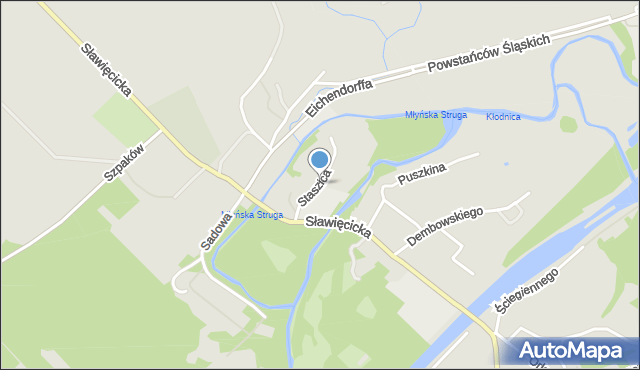 Kędzierzyn-Koźle, Staszica Stanisława, mapa Kędzierzyna-Koźle