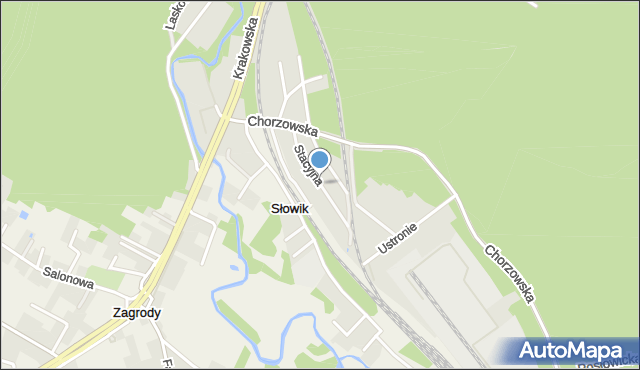 Kielce, Stacyjna, mapa Kielc