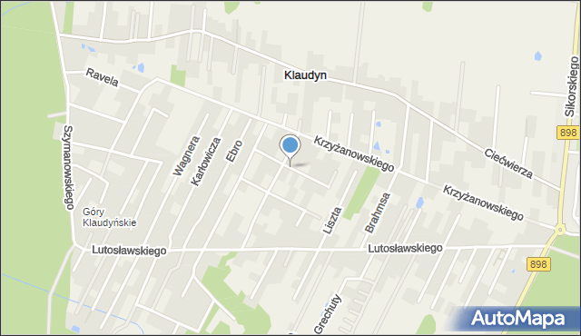 Klaudyn, Stefaniego Jana, mapa Klaudyn