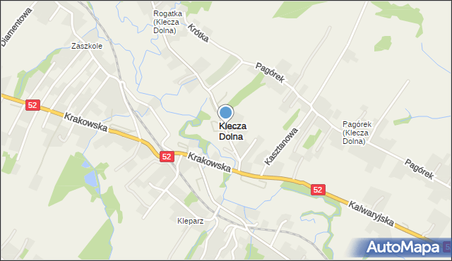 Klecza Dolna, Strażacka, mapa Klecza Dolna