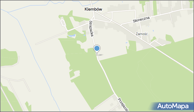 Klembów, Strażacka, mapa Klembów