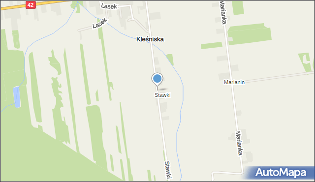 Kleśniska, Stawki, mapa Kleśniska