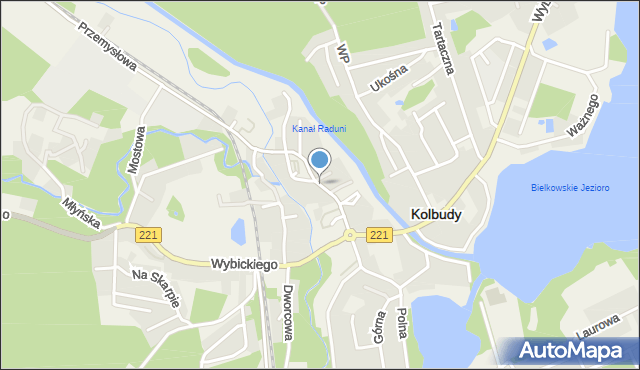 Kolbudy, Staromłyńska, mapa Kolbudy