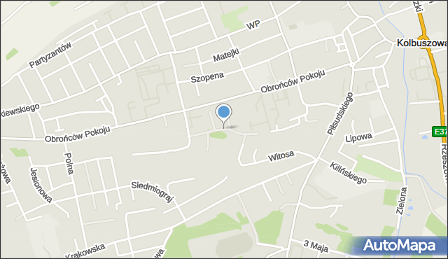 Kolbuszowa, Starzyńskiego Stefana, mapa Kolbuszowa