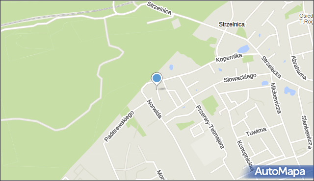 Kościerzyna, Staffa Leopolda, mapa Kościerzyna