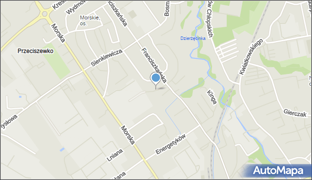 Koszalin, Stoczniowców, mapa Koszalina