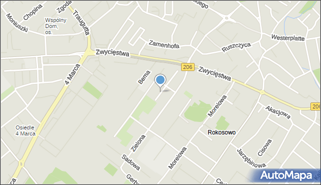 Koszalin, Stefana Batorego, mapa Koszalina