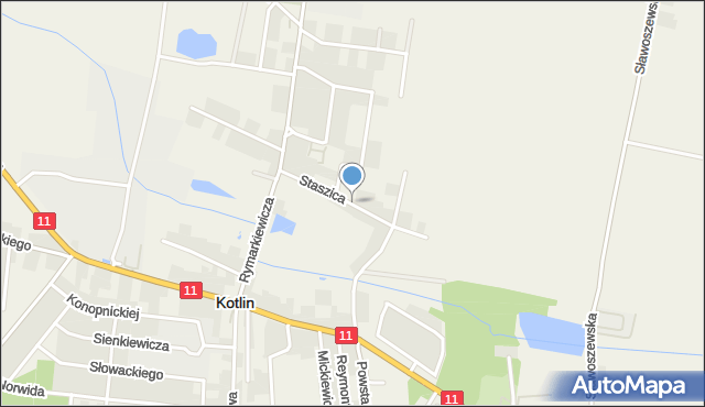 Kotlin, Staszica Stanisława, mapa Kotlin