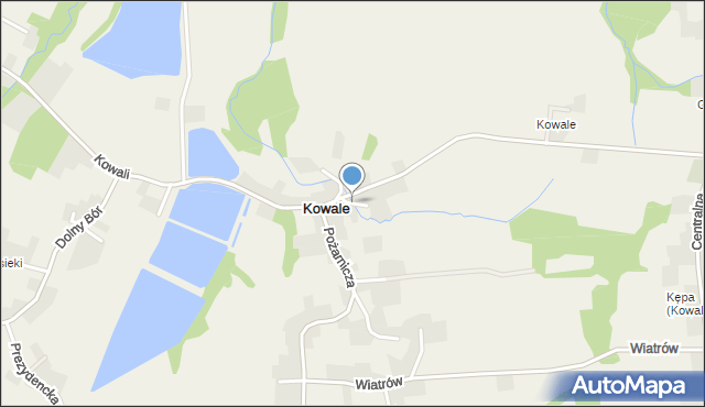Kowale gmina Skoczów, Strumykowa, mapa Kowale gmina Skoczów