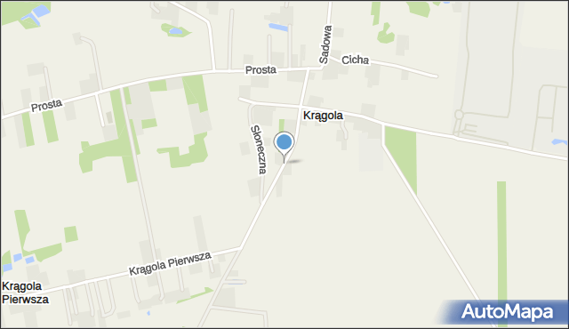 Krągola, Strażacka, mapa Krągola